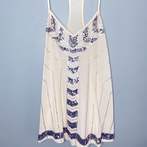 Express Sequin Tank Top • Off White • Small • USED in Great Condition